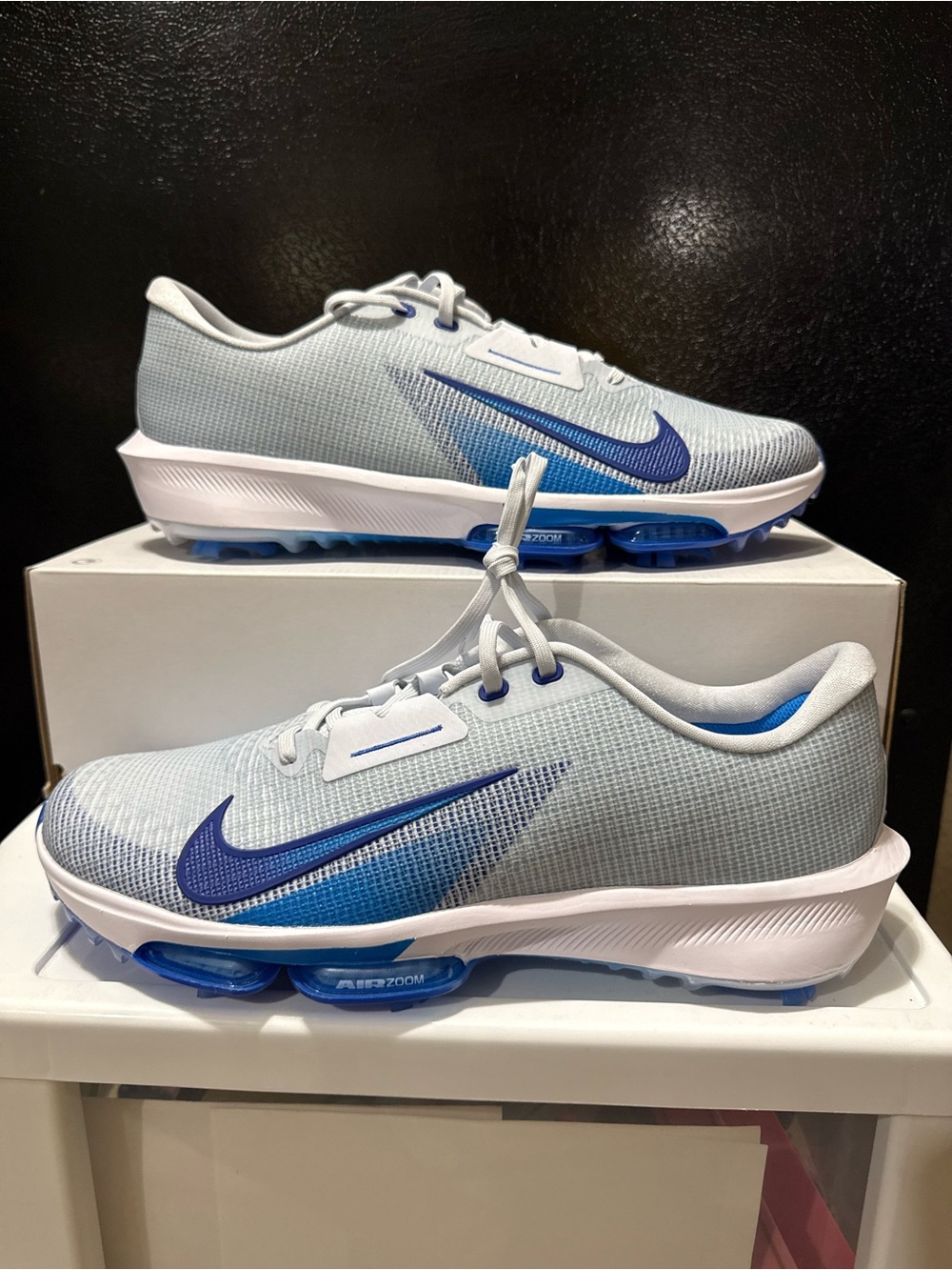 Nike Air Zoom Infinity Tour 2 Golf Men's Cleats White/Blue FD0217-001 Size 14